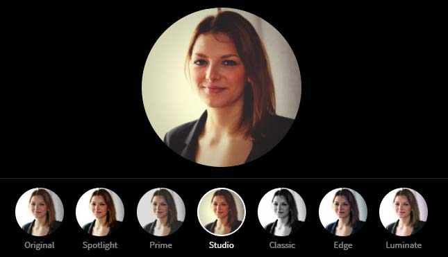 LinkedIn Profile Picture Photo Editor - Studio Filter